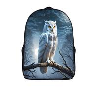 impermeabile zaino per studenti 2 scomparto codice fantasy per uomo donna zaini scuola gufo notturno appollaiato tracolla regolabile stampato in 3d impermeabile zaini-16,per adolescenti adulti