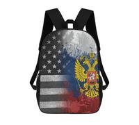 Impermeabile Zaino Universita Vintage U.S.A. Russia Flags Borse Da Scuola Outdoor Zaino Per Ragazze Per Idea Regalo, Scuola, Trekking, 42X32X14Cm