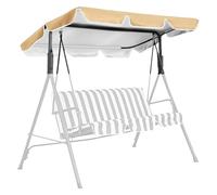 Impermeabile3SeaterGardenSwingBaldacchinoCopertura di ricambioHeavyDutyWindproofAntiUVRipProofHammockTop (Khaki 249 x 185 x 18 cm)