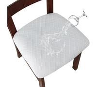 Impermeabili 2/4/6 Pezze CopriSedia Elastici, Rivestimenti in Jacquard per Cucina, Sala da Pranzo, Matrimonio, Traspiranti e Lavabili, Anti-Scaduta(A,2 PCS)