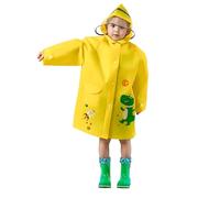 Impermeabili per Bambini Ragazzi Ragazze, Leggero Giacca da Pioggia, Riutilizzabile Poncho Antipioggia com Cartone Animato, con Copertura per Lo Zaino, Sportivo, Unisex, 1-12 Anni, XL Dinosauro