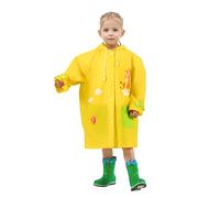 Impermeabili per Bambini Ragazzi Ragazze, Leggero Giacca da Pioggia, Riutilizzabile Poncho Antipioggia com Cartone Animato, con Copertura per Lo Zaino, Sportivo, Unisex, 1-12 Anni, S Giraffa