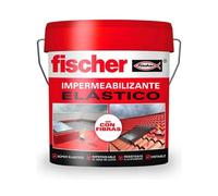 fischer - Vernice impermeabilizzante elastica con fibre di vetro per terrazze e tetti - Massima resistenza ai raggi UV - Facile applicazione - Colore rosso (4L)
