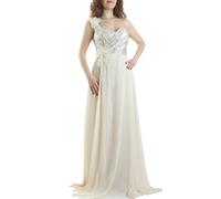 Impero Couture tuta jumpsuit elegante con paillettes color champagne 46