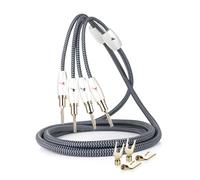 Impeto Cavo per Diffusori hi fi Cavo Casse Audio per Altoparlante Alta Qualità High end Audiofilo Speaker Cable con Connettore a Banana placcati in oro, 6N OFC, 14AWG per Sistemi HiFi (1.5 M, 1PC)