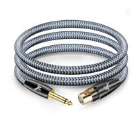 Impeto Cavo XLR Femmina a Jack TS da 6,35 mm, XLR Cavo Microfono 6,35 mm TRS Stereo Bilanciato Per Mixer, Microfono, Altoparlante, Amplificatore, Apparecchiature Suono- 1M