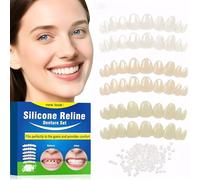 Impiallacciature denti per donne, sostituzione denti mancanti, impiallacciatura superiore cosmetica, kit di ricambio per perline termiche modellabili, kit di riparazione dentale unisex a temporaneo