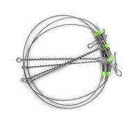 Impianti da pesca con girelle Snap Connect Beads Line Tackle Leader in acciaio inossidabile Tracce di filo con girelle tracce di filo Rig Attrezzatura d'acqua dolce salata