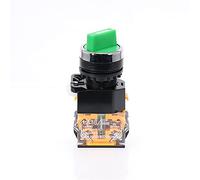 Impianti elettrici Interruttore Encoder 1pcs 22mm Selettore autobloccante 1NO1NC 2 Posizioni Interruttori rotanti DPST 4 Viti 10A400V Interruttore manopola di alimentazione ON/Off (Size : Green)