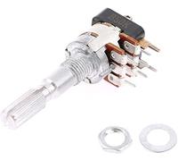 Impianti elettrici Pulsante interruttore di alimentazione 1PCS 125G Potenziometro interruttore Dual Band A50K 25MM, B50K 30MM Maniglia lunga 25MM 30MM (Size : 50k 30mm)