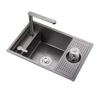Impianti Lavabo Da Appoggio Casa Nuova Villa Bar RV Bancone Bar Con Lavabo Invisibile Per Stoviglie Lavello Da Cucina A Scomparsa Con Coperchio Sollevabile Rubinetto Lavatazze Invisibile cucina(55*32*