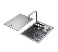 Impianti Lavello da Cucina A Scomparsa Lavelli Installati sopra E sotto Il Piano Mini Lavello A Vasca Singola Argento Piccolo Lavello da Bar Piscina da Balcone in Acciaio Inossidabile Cucina (Color :