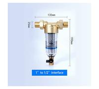 Impianto ad osmosi inversa, 40μm Filtrazione ad alta efficienza Pre-filtro Acqua di rubinetto Famiglia Tutta la casa Centrale 3T Tubo di flusso grande Filtro in ottone for controlavaggio(5)