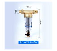 Impianto ad osmosi inversa, 40μm Filtrazione ad alta efficienza Pre-filtro Acqua di rubinetto Famiglia Tutta la casa Centrale 3T Tubo di flusso grande Filtro in ottone for controlavaggio(3)