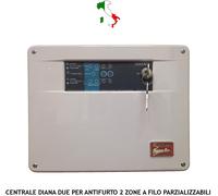 IMPIANTO ANTIFURTO ESPANDIBILE DIANA 2 ZONE CENTRALE ALLARME BATTERIA 7 Ah