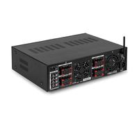 IMPIANTO AUDIO FILODIFFUSIONE 8 ZONE AMPLIFICATORE CON BLUETOOTH+CASSE AUDIO (ALTOPARLANTI NERI)