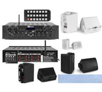 IMPIANTO AUDIO FILODIFFUSIONE CON REGOLAZIONE VOLUME SEPARATO 4 ZONE BLUETOOTH, RADIO FM,TELECOMANDO,H (CON 6 CASSE)