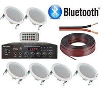 IMPIANTO AUDIO FILODIFFUSIONE INCASSO AMPLIFICATO 100V amplificatore + 6 casse