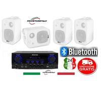 IMPIANTO AUDIO FILODIFFUSIONE K3 LOCALI 100Watt+ 4 Altoparlanti +Bluetooth