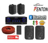 IMPIANTO AUDIO FILODIFFUSIONE K3 LOCALI 100Watt+ 4 Altoparlanti +Bluetooth+ Cavo