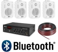 IMPIANTO AUDIO FILODIFFUSIONE PARETE ESTERNO 100V amplificatore BT4 altoparlanti
