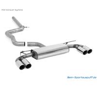 Impianto Completo Duplex Racing Da Catalizzatore Audi A3 8V Limo 2x80mm Doppio