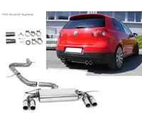 Impianto Completo Duplex Racing Da Kat. VW Golf 5 TSI 2x76mm Rotondo Arrotolato