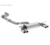 Impianto Completo Duplex Racing Da Kat. VW Scirocco 3 1.4L 2x76MM Rotondo