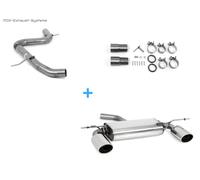 Impianto Completo Duplex Racing Da Kat. VW Scirocco 3 2.0l 129x106mm Ovale