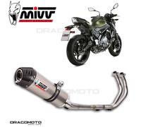 SCARICO COMPLETO 2x1 MIVV OVAL TITANIO CARBONIO KAWASAKI Z650 2017-2021