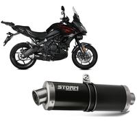 Impianto Completo Oval Storm Acciaio Inox NeroperKawasaki Versys 650 2021 > 2023