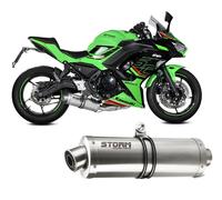 Impianto Completo Oval Storm Acciaio Inox per Kawasaki Ninja 650 2023 > 2024