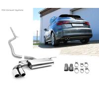 Impianto Completo Racing da Catalizzatore Audi A3 8V 3-Tür 2012 2x80mm Rotondo