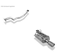 Impianto Completo Racing da Kat per Nissan Juke F15 1x90mm Tondo Con Assorbitore