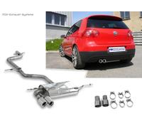 Impianto Completo Racing Da Kat. VW Golf 5 2x80mm Rotondo Arrotolato Dritto