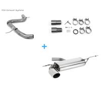 Impianto Completo Racing Da Kat. VW Scirocco 3 1.4L 129X106Mm Ovale Arrotolato