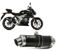 Impianto Completo di scarico Storm by Mivv nero Gp Suzuki Gsx-s 125 2017 > 2020
