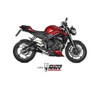 IMPIANTO COMPLETO X-M5 INOX NERO MIVV PER TRIUMPH STREET TRIPLE 765 R / RS 2023