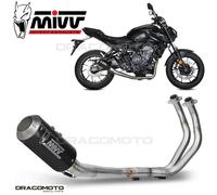 Scarico Completo MIVV MK3 Carbonio Alto per YAMAHA MT 07 2021 > 2023