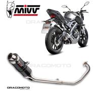 Y.047.LXB - Scarico Completo Mivv GP STEEL BLACK YAMAHA MT-125 15- YZF R125 14-