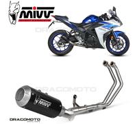 Scarico Completo MIVV Impianto Completo Inox Nero per YAMAHA YZF R3 2015 > 2023