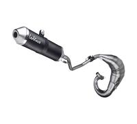 Impianto di scarico completo LeoVince X-FIGHT Black Edition, acciaio inossidabile nero per Beta RR 50 Enduro '12