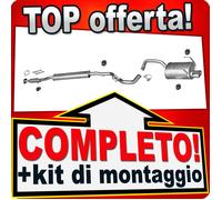Impianto di scarico Fiat Panda II (169) 1.4 100 CV con punta di cromo