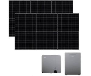 Impianto Kit fotovoltaico da 3kw Midea Inverter ibrido 5 kw completo di batteria di accumulo e 6 Pannelli fotovoltaici Ja Solar