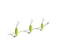 Impianto per la pesca della carpa a 3 ganci, rig per pesca alla carpa, in metallo, esca sospesa pronta all'uso per pesci d'acqua dolce (H)