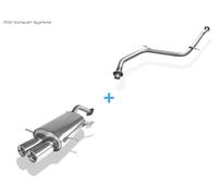 Impianto Racing (Con Sound-tubo) Mazda MX-3 1.6l Bj.91-99 2x80 Rotondo Con ABS