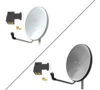 Impianto satellitare 60 cm set antenna singola 1 / twin 2 / quad 4 / ottobre ...