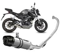 Impianto Scarico Completo Storm GP INOX coppa carbonio YAMAHA MT-125 2015 2019