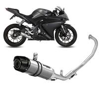 Impianto Scarico Completo Storm GP INOX coppa carbonio YAMAHA YZF R125 2014 2018