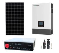 Impianto solare fotovoltaico off grid monofase 4KW inverter LUX POWER TECH 6K...